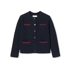 Kinder-Cardigan aus Wolle mit Web