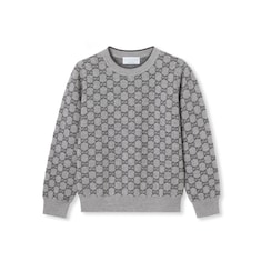Pull pour enfant en jacquard de laine GG
