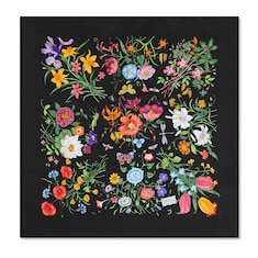 Carré Flora en twill de soie à imprimé