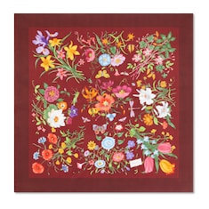 Carré Flora en twill de soie à imprimé