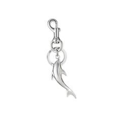 Engraved dolphin keychain charm