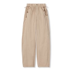 Pantalon en twill de coton avec cordons à nouer sur les côtés