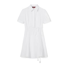 Embossed heavy cotton poplin dress