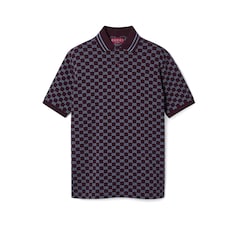 Polo de jacquard de piqué de algodón con GG