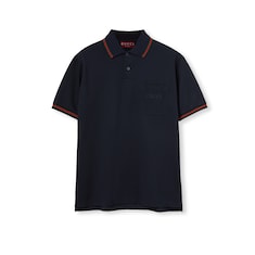 Poloshirt aus Stretch-Baumwolle mit Stickerei