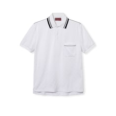 GG nylon and cotton polo shirt