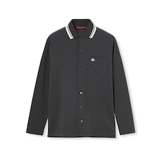 Embroidered cotton piquet polo shirt