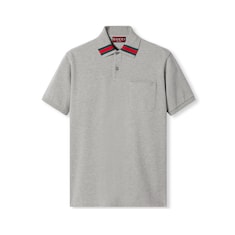 Poloshirt aus Baumwolle mit Web