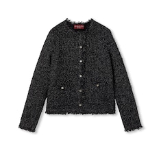 Lamé woven cardigan