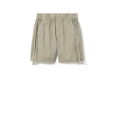 Cotton twill shorts with tie sides