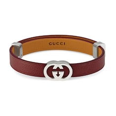 Pulsera Gucci Interlocking de piel