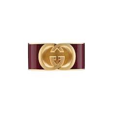 خاتم Gucci Interlocking مطلي بالمينا