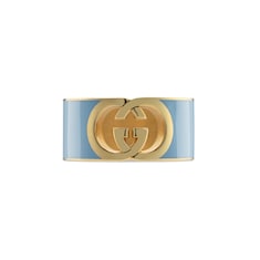 خاتم Gucci Interlocking مطلي بالمينا