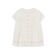 Babykleid aus Seide und Baumwolle mit Stickerei