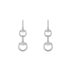 Gucci Horsebit 18k drop diamond earrings