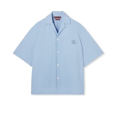 Chemise en popeline de coton avec broderie
