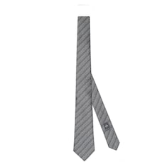 Horsebit silk jacquard tie