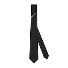 Corbata de jacquard de seda con bordado