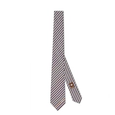 Cravatta in seta jacquard a righe