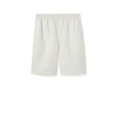 Shorts in lino con logo in rilievo