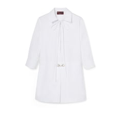 Vestido camisero de popelina con Horsebit