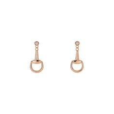 Pendientes Gucci Horsebit diamante oro 18k  