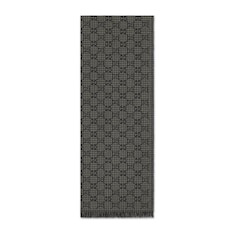 GG wool and silk jacquard stole