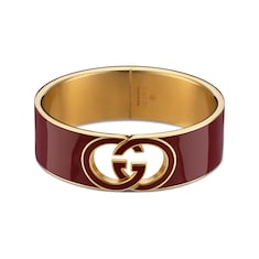 Gucci Interlocking enamel cuff bracelet