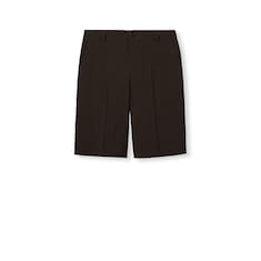 Shorts aus Wollgabardine mit Stickerei