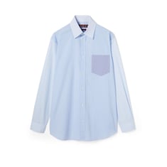 Camisa algodón a rayas logotipo en relieve