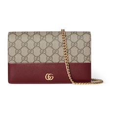 GG Marmont bi-color wallet on chain