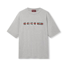 Cotton jersey T-shirt with Gucci print