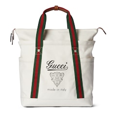 Medium printed canvas bag with Web