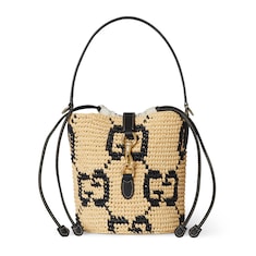 Mini borsa a secchiello intrecciata