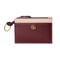 Bi-colour GG Marmont zip key pouch