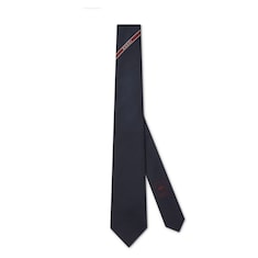 Cravate en jacquard de soie avec broderies