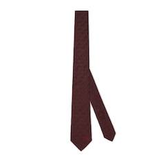 Equestrian silk jacquard tie