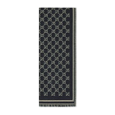 Bufanda de jacquard de lana con GG