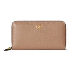 Bi-color GG Marmont zip around wallet