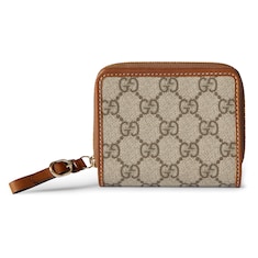 Minicartera con zipper GG Emblem