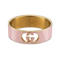 Gucci Interlocking系列珐琅手镯