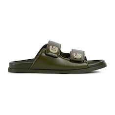Women's sandal with crystal Double G