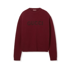 Wool cashmere rib knit sweater