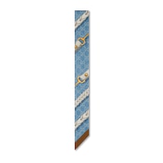 Printed GG silk twill neck bow