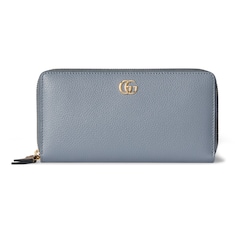 Bi-color GG Marmont zip around wallet