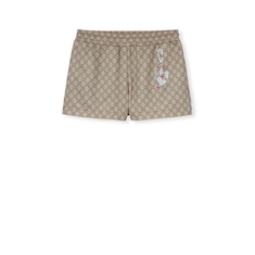 Printed technical jersey shorts