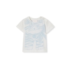 T-shirt neonato in cotone con stampa