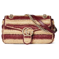 Borsa a spalla GG Marmont intrecciata misura media