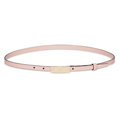 Thin belt with plaque buckle
