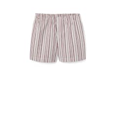 Short en coton à rayures avec broderie